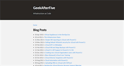 Desktop Screenshot of geekafterfive.com